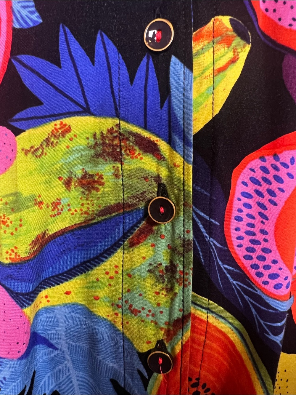 Anthropologie x Orane Sigal Bonanza Surf Tropical Fruit Shirt M - Picture 7 of 10